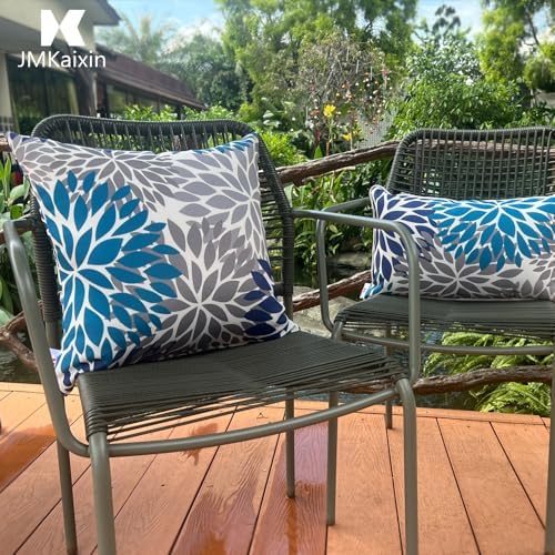 JMKaixin Outdoor Pillows Pack of 2 Waterproof Throw Pillows with Inserts