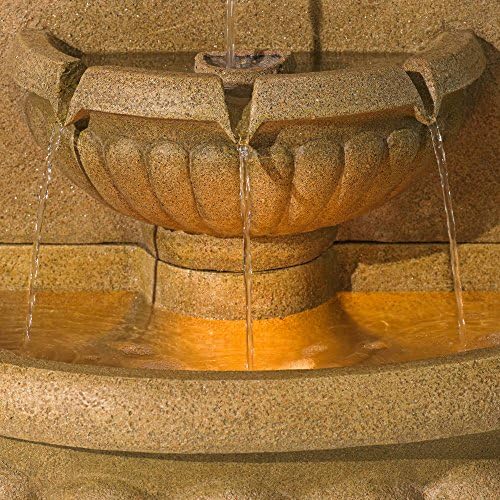 Royal Savanna Lion 58 High Faux Stone Floor Fountain with Light