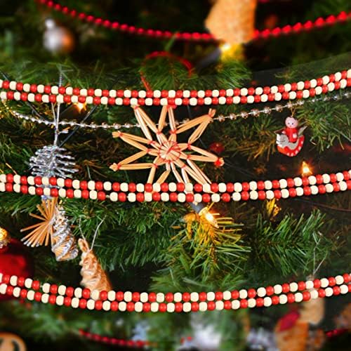 16 Feet Wood Beads Garland with Tassels