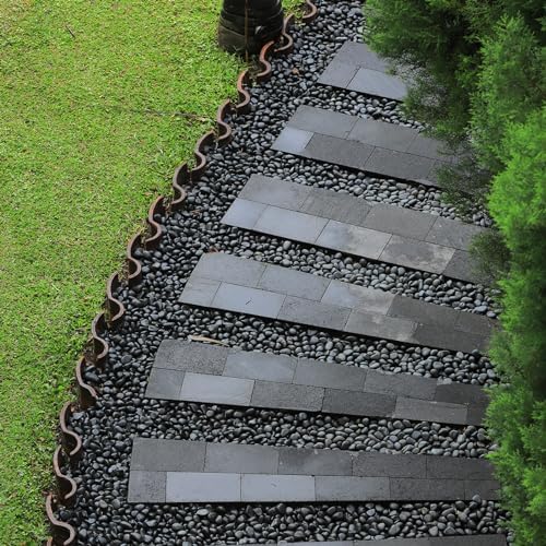 GASPRO 30 Pound Black Polished Pebbles for Garden Decor