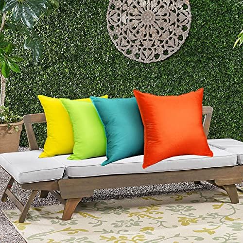 Pack of 2 Waterproof Outdoor Pillow Covers with Hidden Zipper