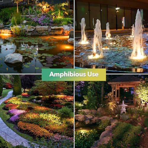 POPOSOAP Solar Pond Lights with 3 Brightness Modes