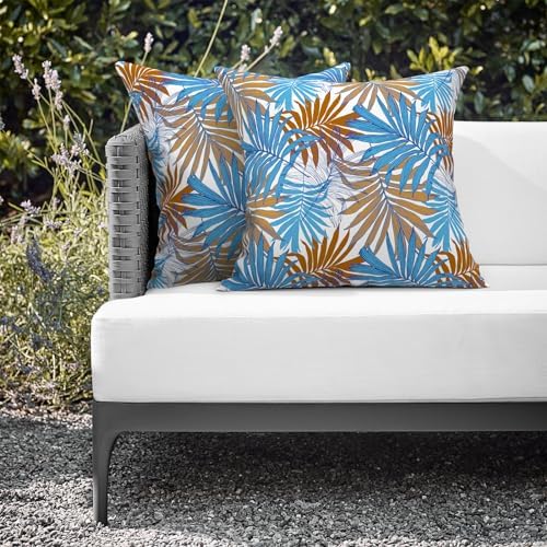 Melody Elephant Outdoor Throw Pillows 16x16 Inch Set of 2