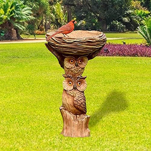 Lovskoo 866 In Bird Bath with Owl Pedestal