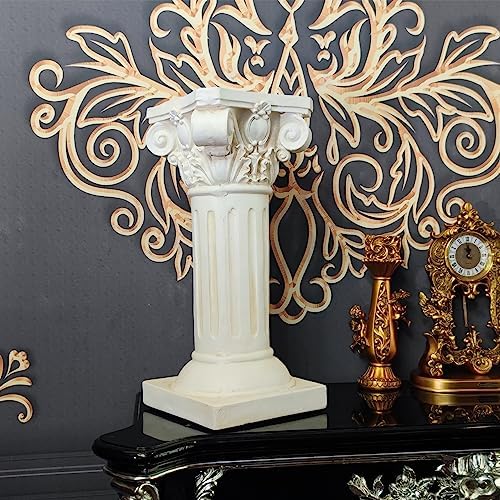 Classical Greek Ionic Column White Decor Stand