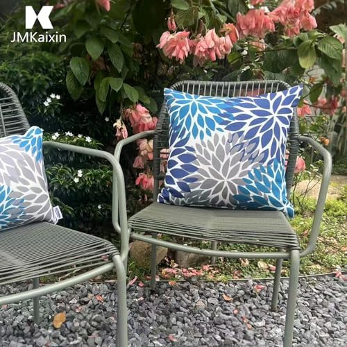 JMKaixin Outdoor Pillows Pack of 2 Waterproof Throw Pillows with Inserts