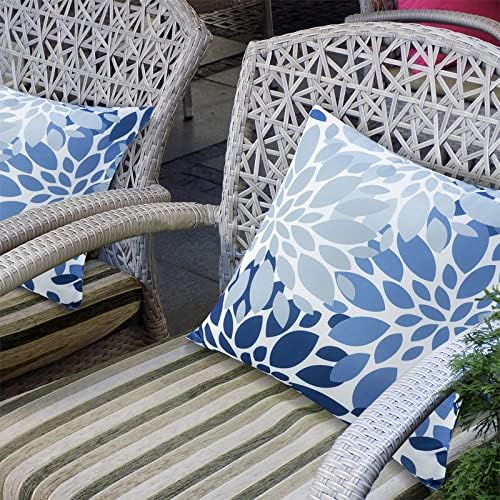 JMKaixin 2 Pack Waterproof Decorative Outdoor Pillows 18x18 Inch