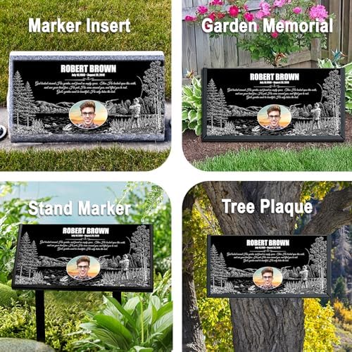 ADFSTONE 20x10 Granite Headstones with Porcelain Photo