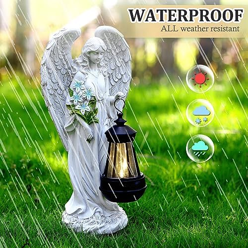 Solar Angel Outdoor Garden Decor Statues 132 Inches