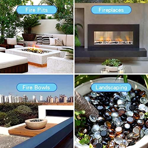 Skyflame 10-Pound Fire Glass Beads for Fire Pit Fireplace Landscaping