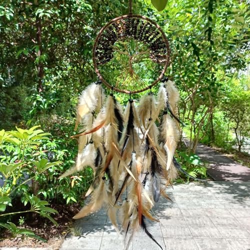 Handmade Black and Brown Dream Catcher Wall Decor