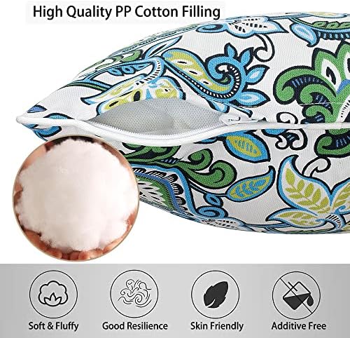 Pack of 2 Outdoor Waterproof Rectangular Throw Pillows with Insert