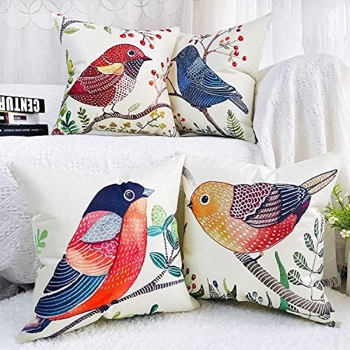 Outdoor Waterproof Throw Pillow Covers Set of 4 18x18 Inch